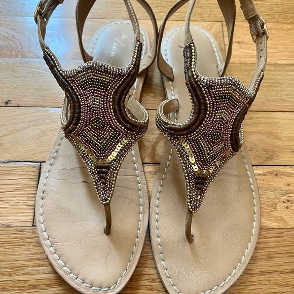 Beaded Anthropologie Sandals - Picture 1 of 5